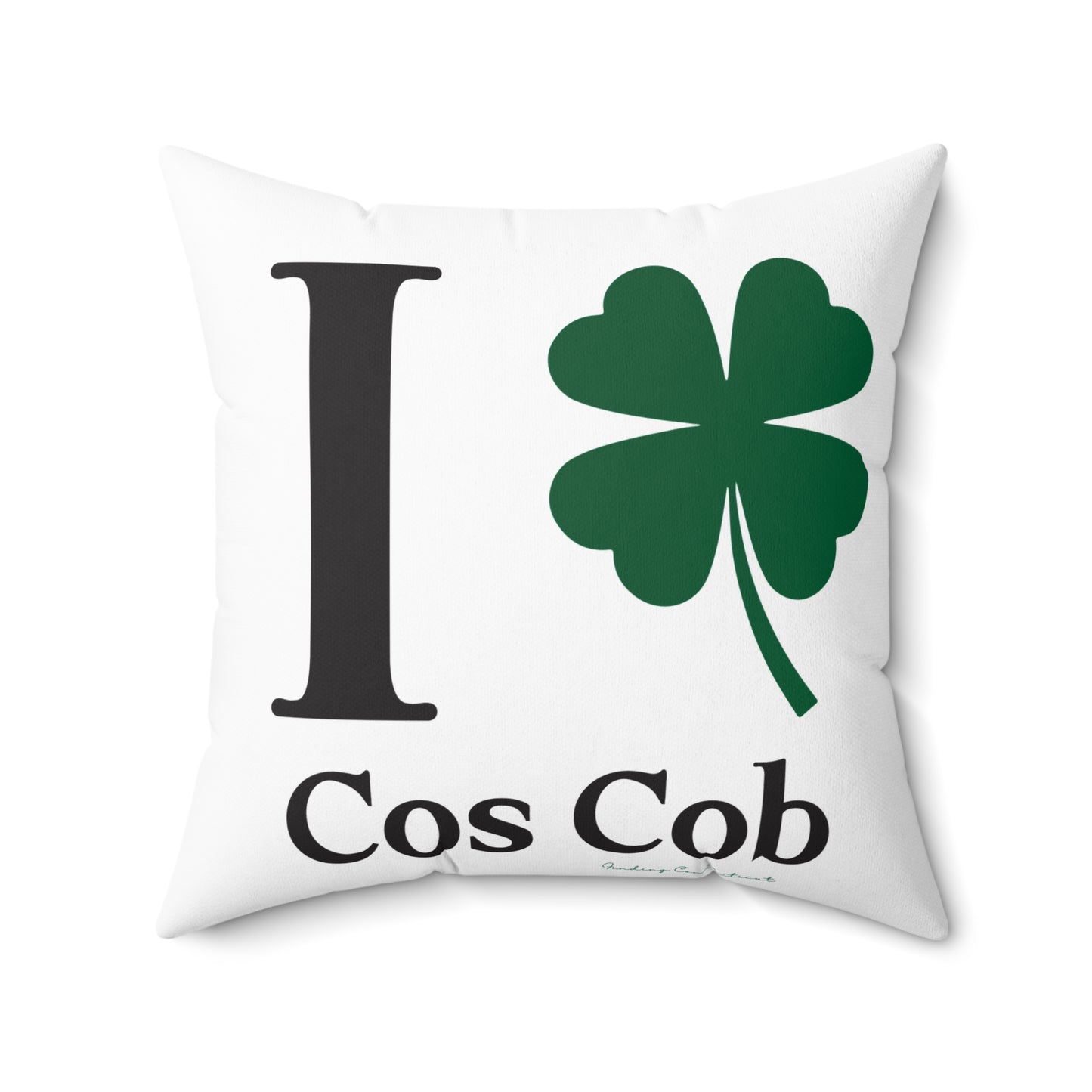I Clover Cos Cob Spun Polyester Square Pillow
