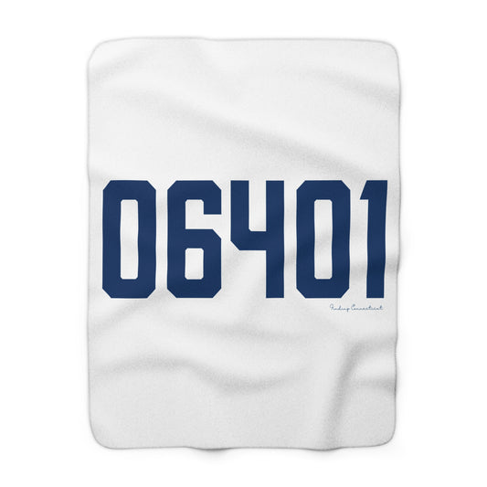 06401 Ansonia Connecticut Zip Code Sherpa Fleece Blanket