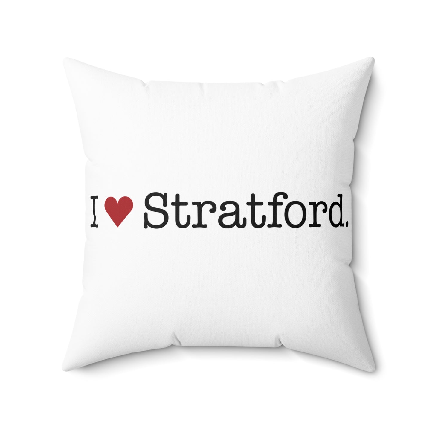 I Heart Stratford. Spun Polyester Square Pillow