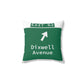 Vintage WCP Exit 62 Sign Spun Polyester Square Pillow
