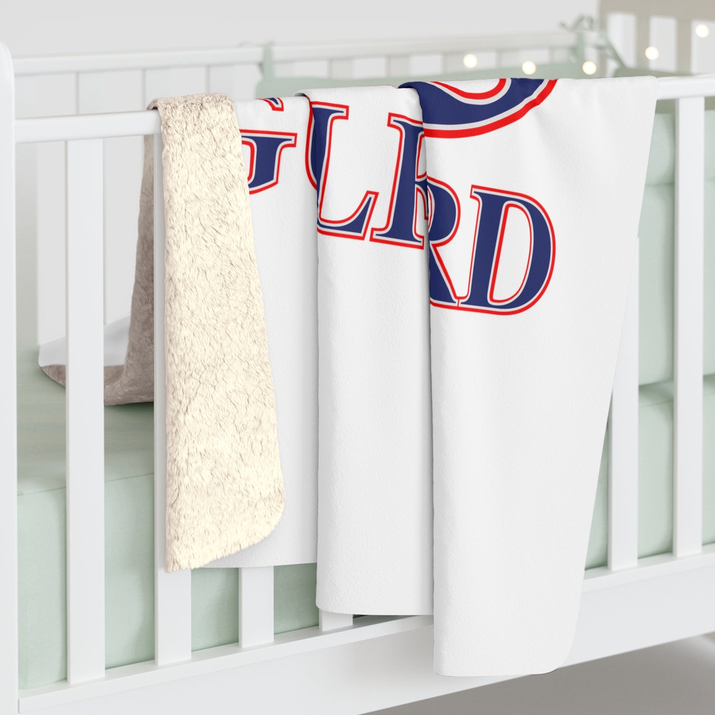 203 Guilford Red White & Blue Sherpa Fleece Blanket