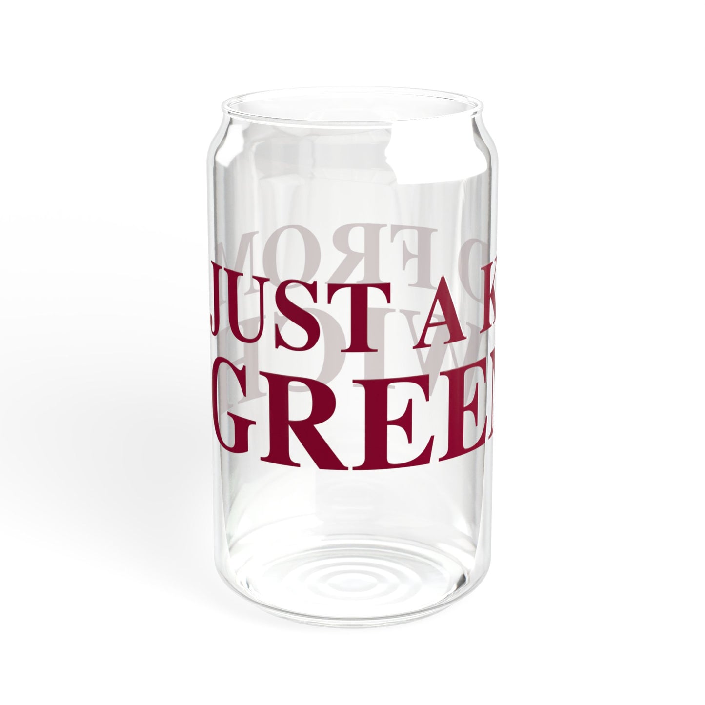 Just a kid from Greenwich Sipper Glass, 16oz