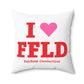 I Heart FFLD Spun Polyester Square Pillow