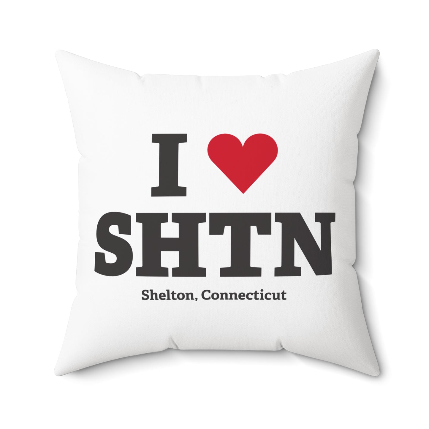 I Heart SHTN Spun Polyester Square Pillow