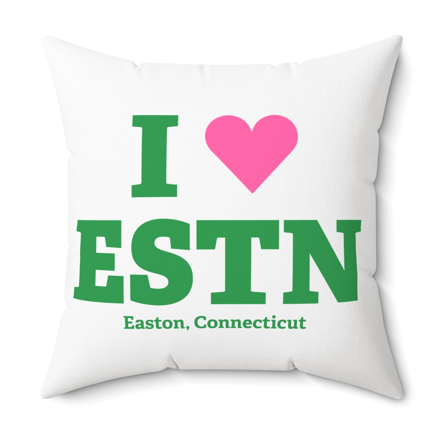 I Heart ESTN Spun Polyester Square Pillow