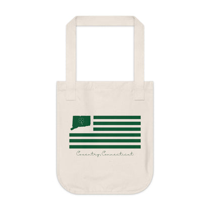 Coventry Connecticut St. Patrick’s Day Flag Organic Canvas Tote Bag