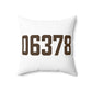 06378 Sprague Connecticut Zip Code Spun Polyester Square Pillow