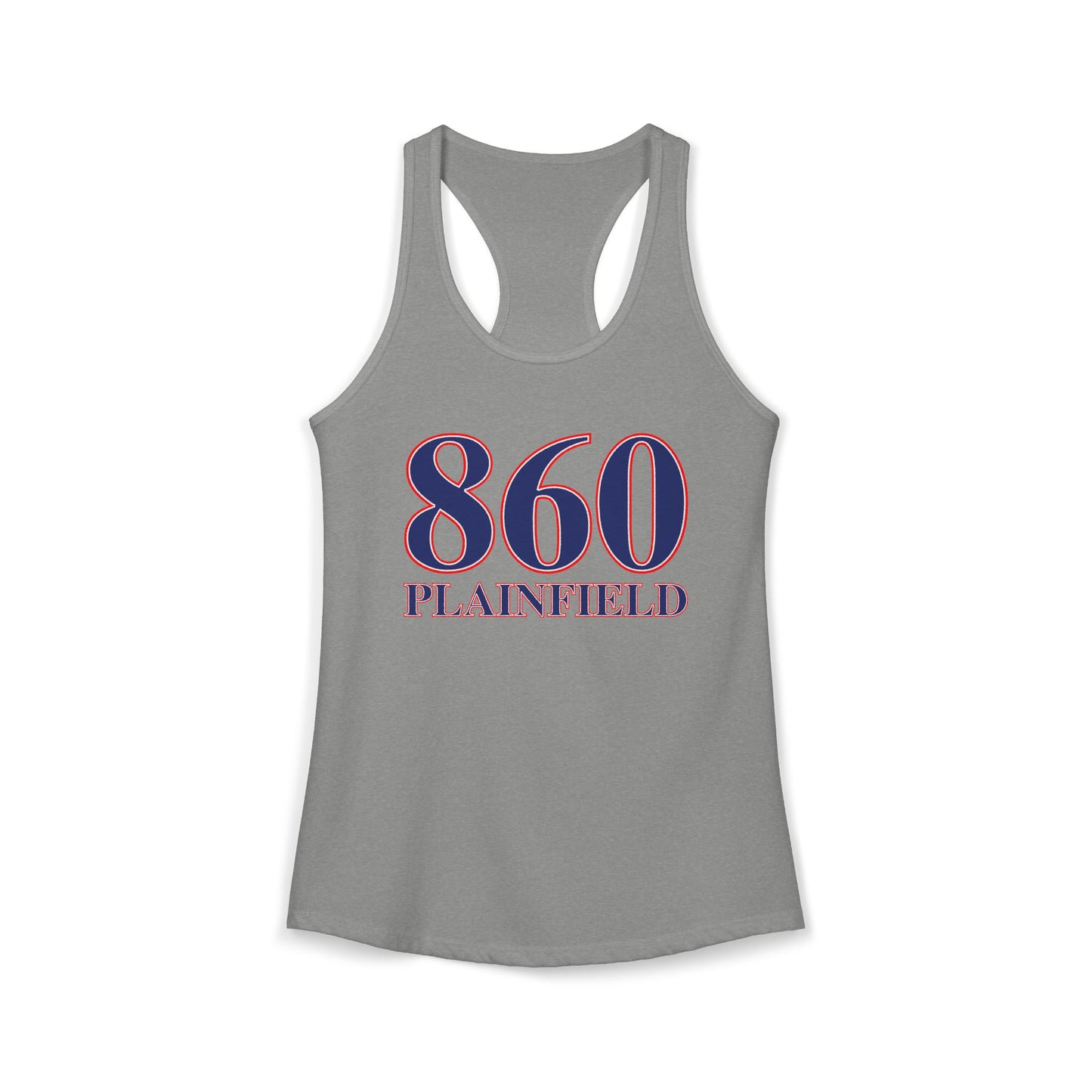 860 Plainfield Red, White & Blue Women's Ideal Racerback Tank Top