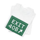 Vintage Exit 40B Merritt Parkway Sign Unisex Jersey Short Sleeve T-Shirt