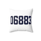06883 Weston Connecticut Zip Code Spun Polyester Square Pillow