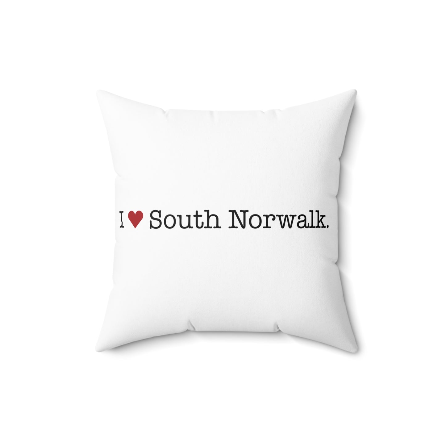 I Heart South Norwalk. Spun Polyester Square Pillow