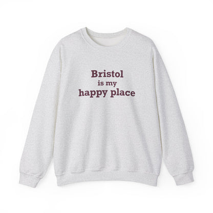 Bristol is My Happy Place  Heavy Blend™ Crewneck Sweatshirt