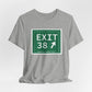 Vintage Exit 38 Merritt Parkway Sign Unisex Jersey Short Sleeve T-Shirt