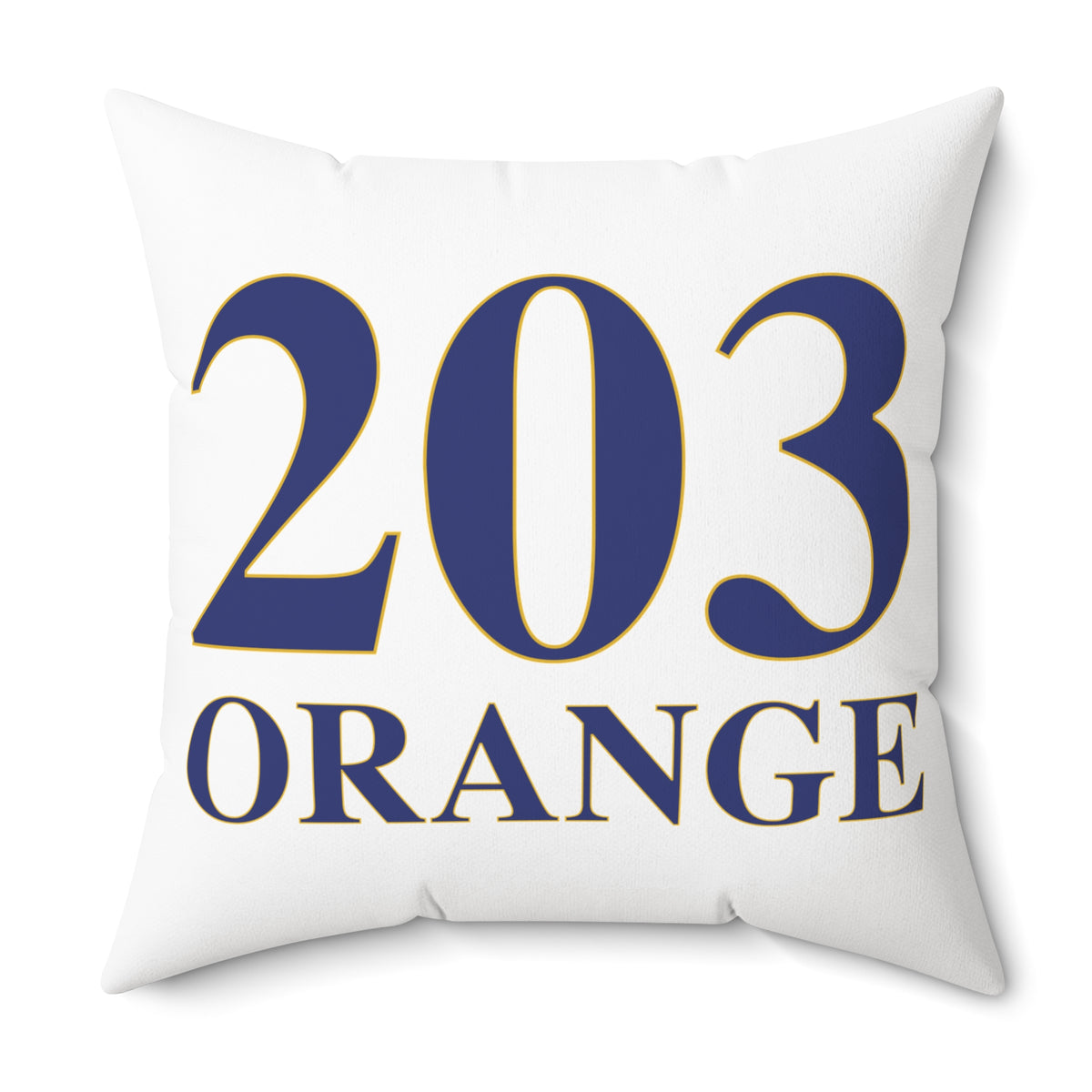 203 Orange Polyester Square Pillow