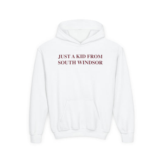 Just a kid from South Windsor Youth Heavy Blend Hooded Sweatshirt
