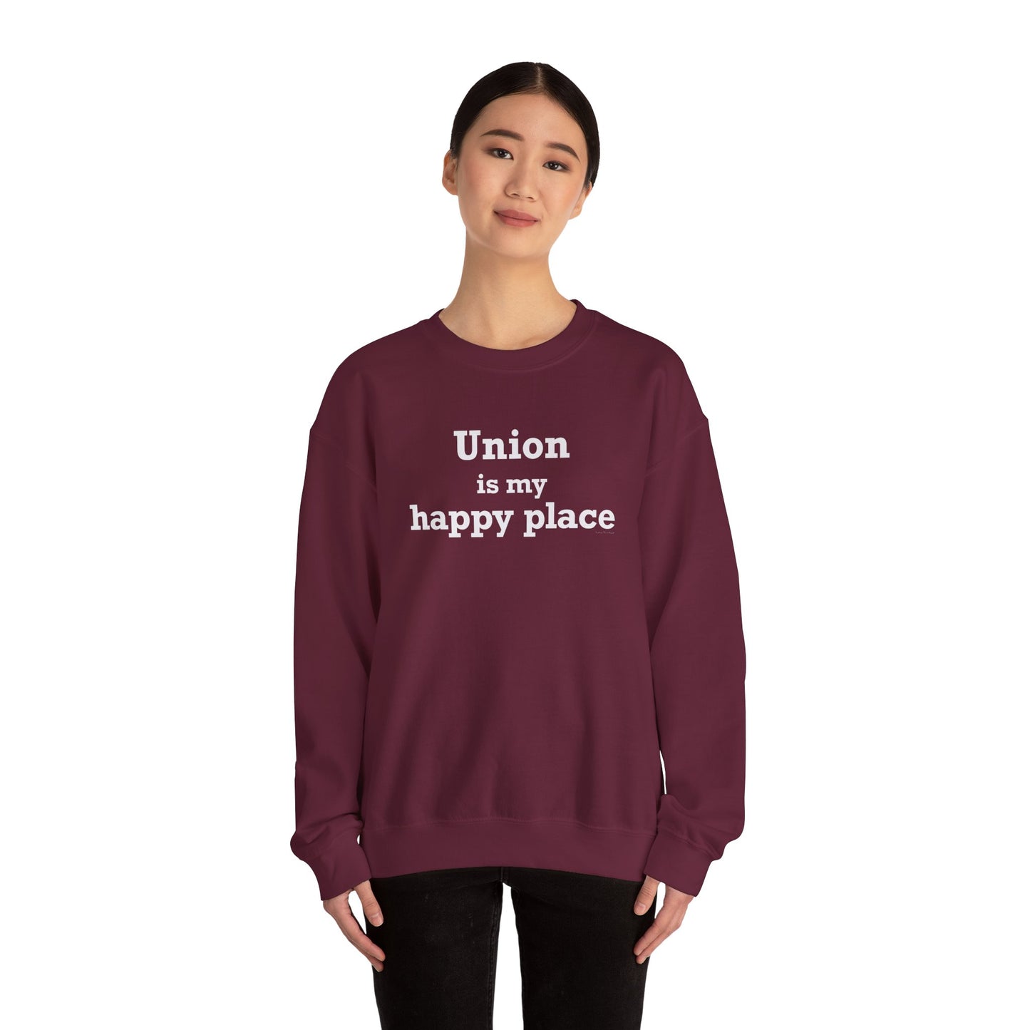 Union is My Happy Place Unisex Heavy Blend™ Crewneck Sweatshirt