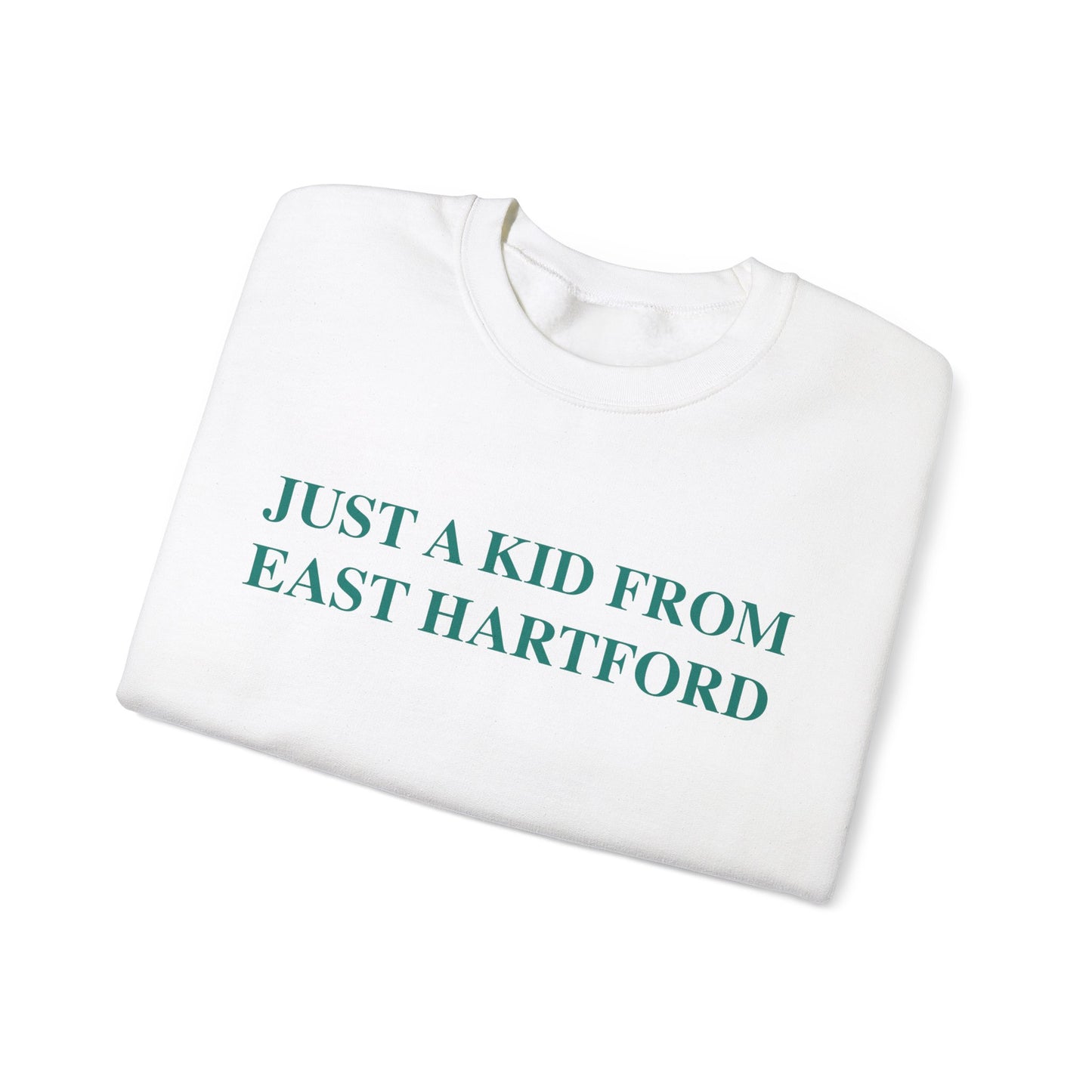 Just a kid from East Hartford Unisex Heavy Blend™ Crewneck Sweatshirt