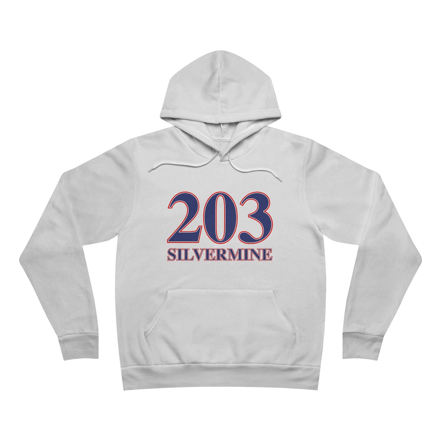 203 Silvermine Red, White & Blue Unisex Sponge Fleece Pullover Hoodie
