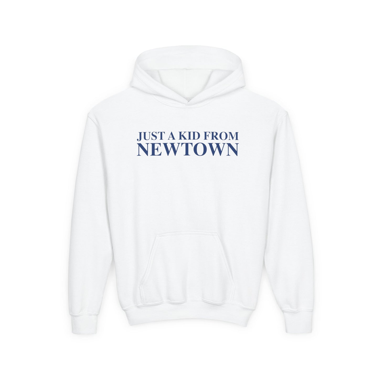 Just a kid from Newtown Youth Heavy Blend Hooded Sweatshirt