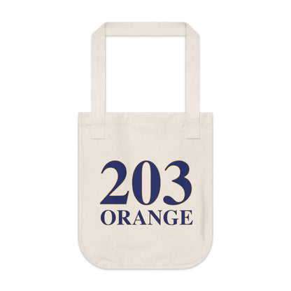203 Orange Organic Canvas Tote Bag