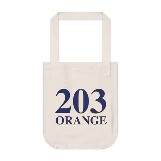 203 Orange Organic Canvas Tote Bag