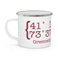 Greenwich Coordinates Enamel Camping Mug