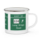 Vintage Merritt Parkway Exit 34 Sign Enamel Camping Mug