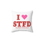 I Heart STFD Spun Polyester Square Pillow
