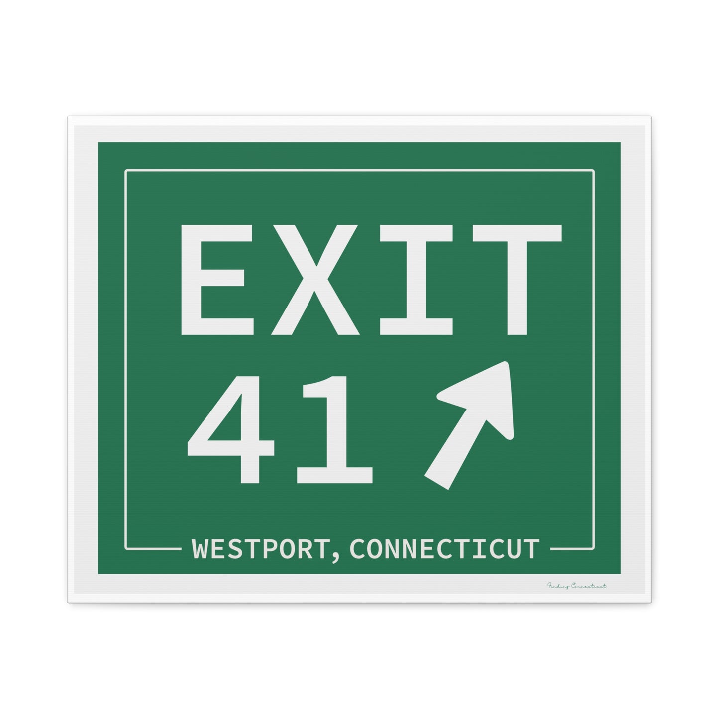 Vintage Exit 41 Merritt Parkway Sign Matte Canvas, Stretched, 1.25"
