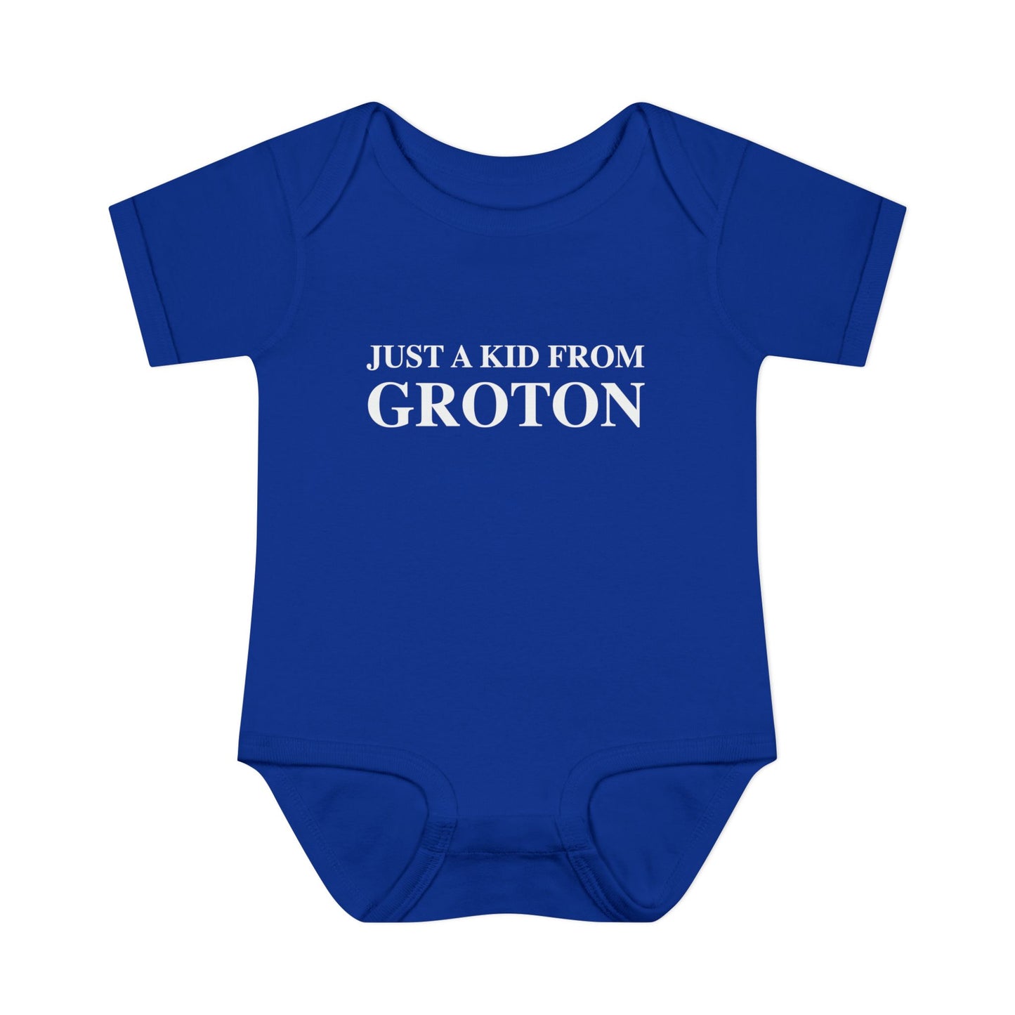 Just a kid from Groton Infant Baby Rib Bodysuit