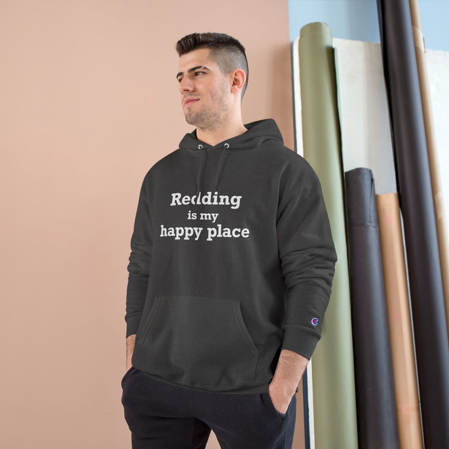 Redding Is My Happy Place Champion Hoodie