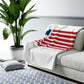 Bridgeport Connecticut Flag Sherpa Fleece Blanket