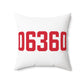 06360 Norwich Connecticut Zip Code Spun Polyester Square Pillow