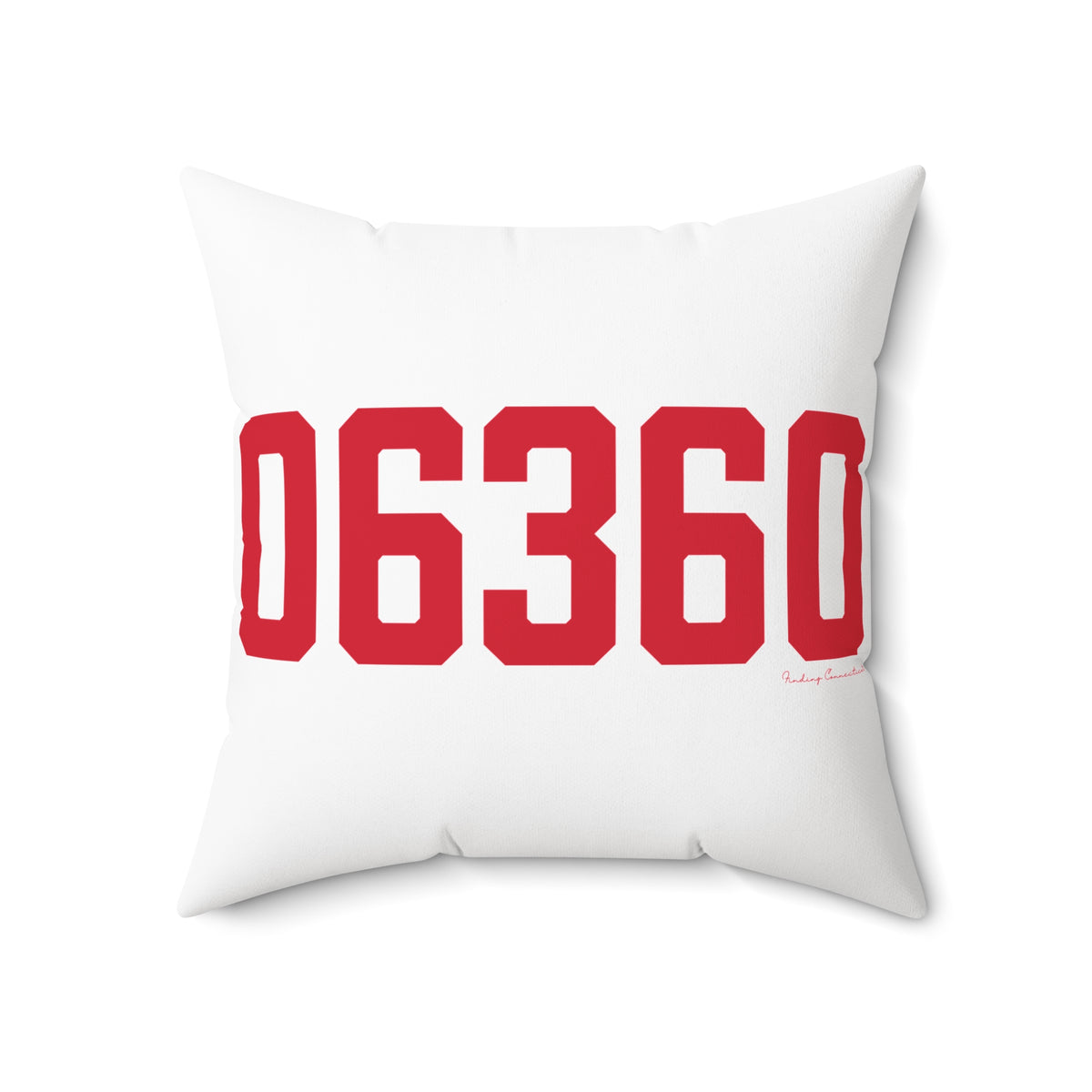 06360 Norwich Connecticut Zip Code Spun Polyester Square Pillow