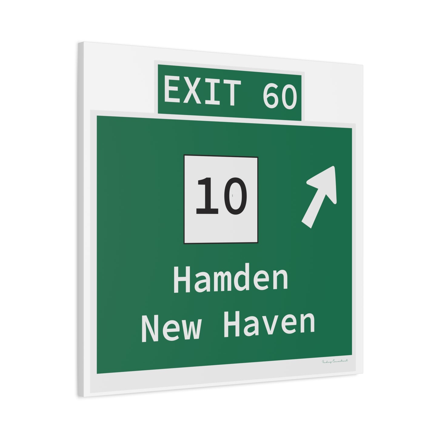 Vintage WCP Exit 60 Sign Matte Canvas, Stretched, 1.25"