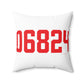06824 Fairfield Connecticut Zip Code Spun Polyester Square Pillow