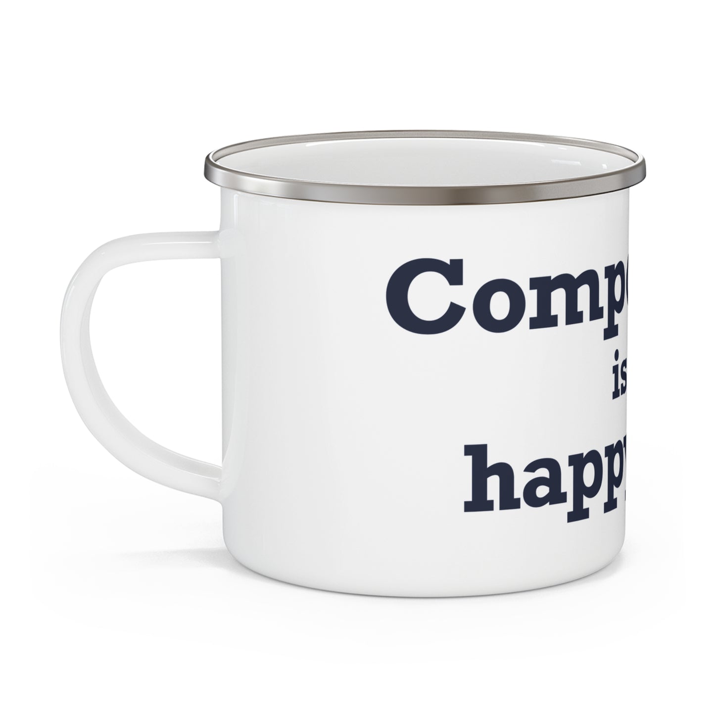 Compo Beach Is My Happy Place Enamel Camping Mug
