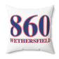 860 Wethersfield Red, White & Blue Spun Polyester Square Pillow