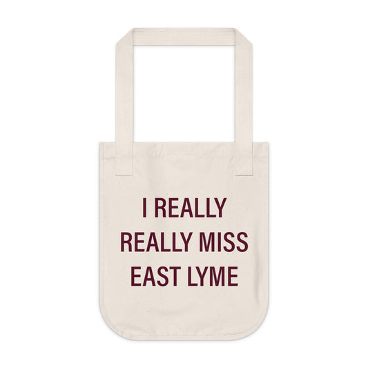 I Really Really Miss East Lyme Organic Canvas Tote Bag