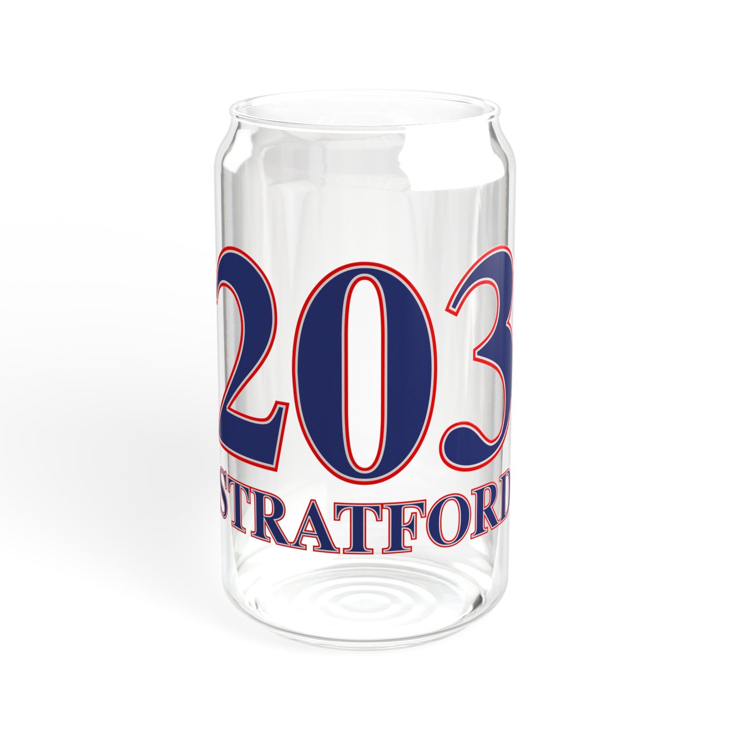 203 Stratford Red White & Blue Sipper Glass, 16oz
