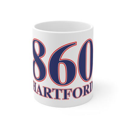860 Hartford Red, White & Blue Mug 11oz
