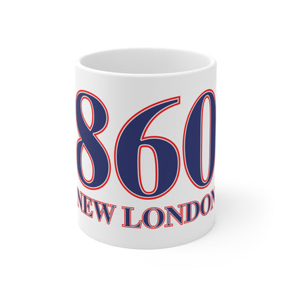 860 New London Red, White & Blue Mug 11oz
