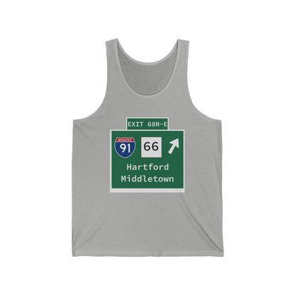 Vintage WCP Exit 68-NE Sign Unisex Jersey Tank Top