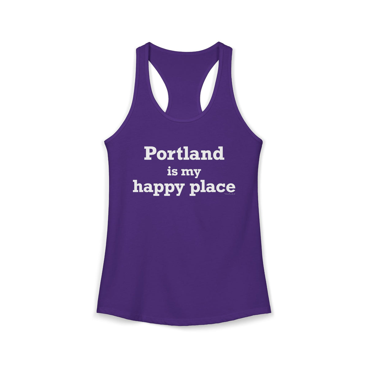 Portland is My Happy Place Women's Ideal Racerback Tank Top