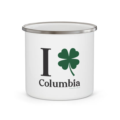 I Clover Columbia Enamel Camping Mug