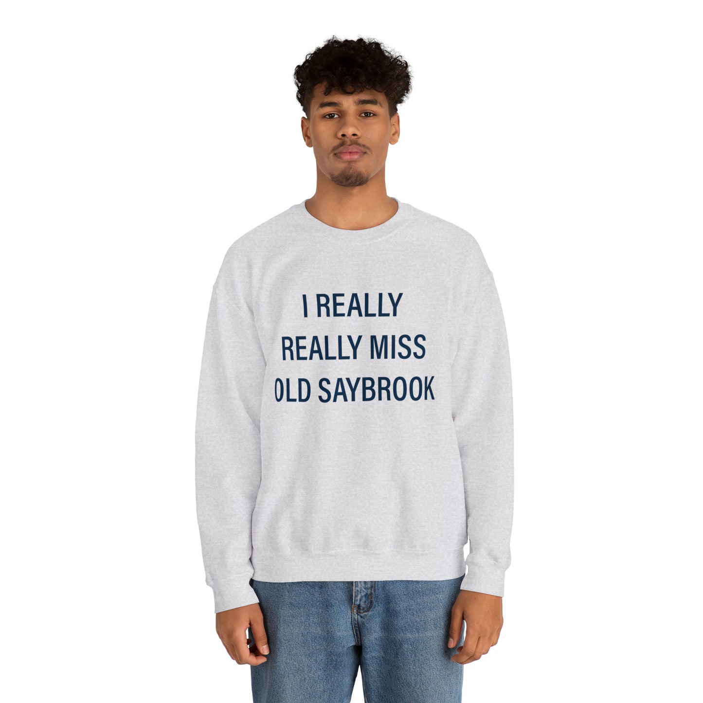 I Really Really Miss Old Saybrook Unisex Heavy Blend™ Crewneck Sweatshirt (blue)