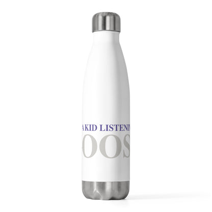 Just a kid listening to Goose - Gray & Purple 20oz Insulated Bottle