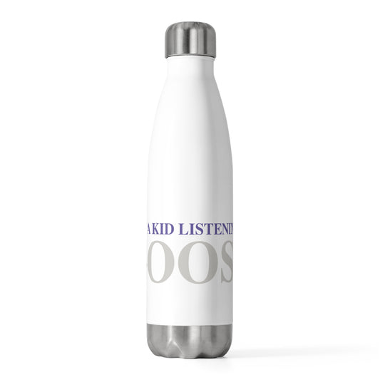 Just a kid listening to Goose - Gray & Purple 20oz Insulated Bottle