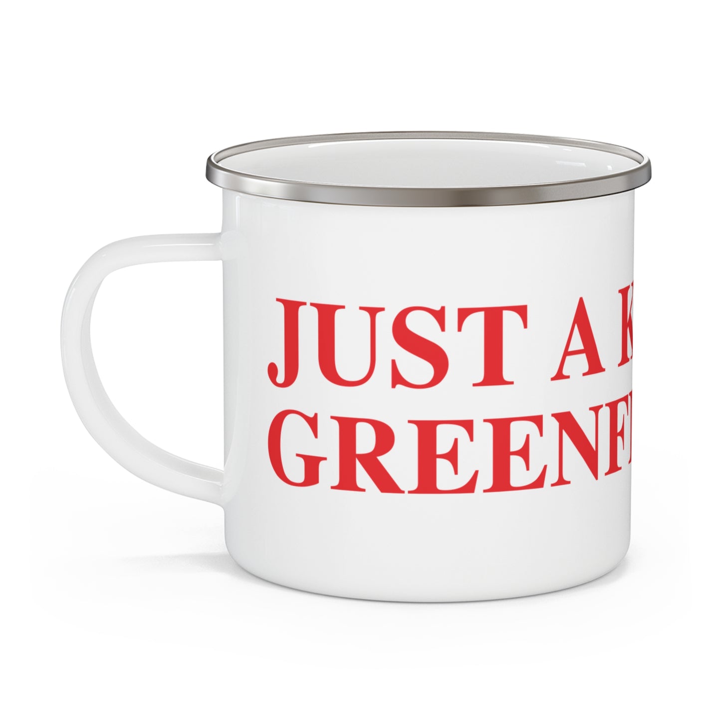 Just a kid from Greenfield Hill Enamel Camping Mug