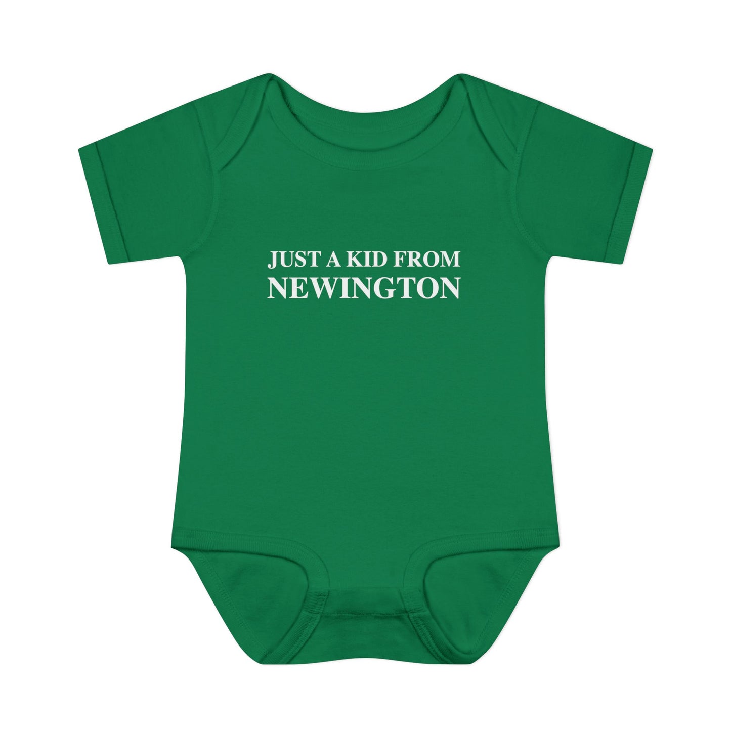 Just a kid from Newington Infant Baby Rib Bodysuit